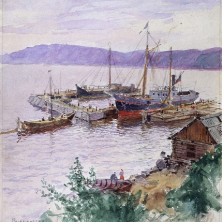 Н. Гриценко. Озеро Байкал, 1880 год